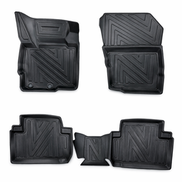 3D Auto Fussmatten Carbonfaser-Optik Set passend für Mitsubishi Eclipse Cross PHEV Hybrid Baujahr ab 2021 thumbnail